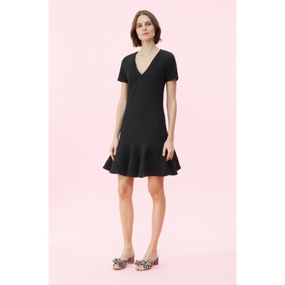 NWT REBECCA TAYLOR Stretch Texture V-Neck Dress - Picture 1 of 11